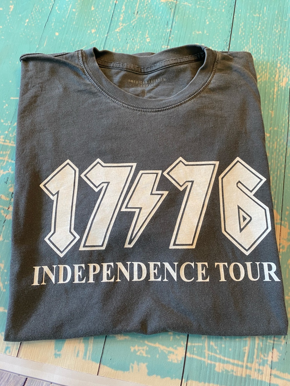 American Freedom Company Gray Crewneck Tee